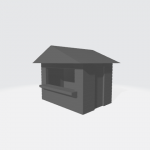 H0 Weihnachtsmarktbude "klein" in Holzoptik