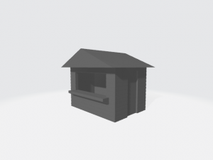 H0 Weihnachtsmarktbude "klein" in Holzoptik