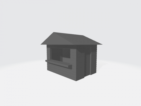 H0 Weihnachtsmarktbude "klein" in Holzoptik